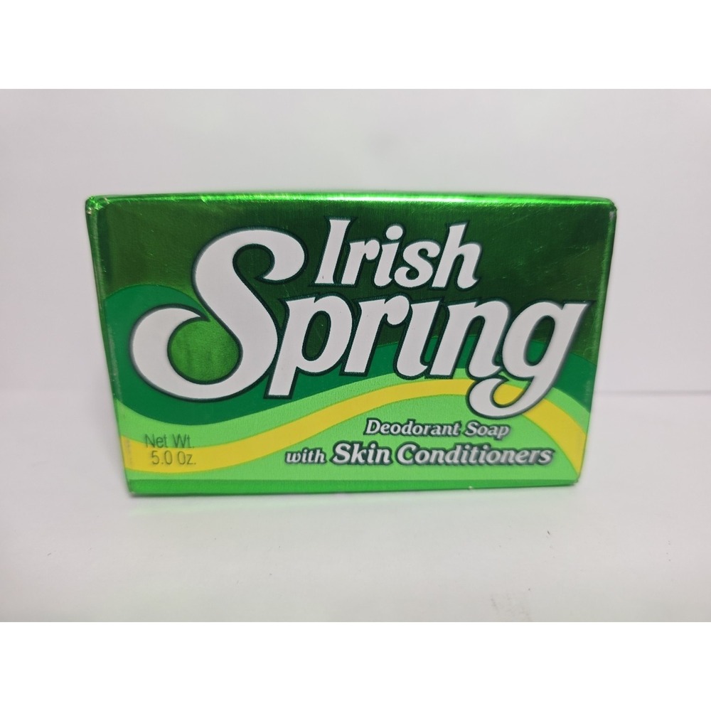 Irish‎ Spring Deodorant Soap Bar Vintage Green Foil  NOS Sealed - Picture 3 of 6